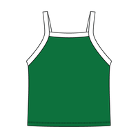 Square High Neck Rib Spaghetti Tank