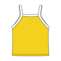 Square High Neck Rib Spaghetti Tank