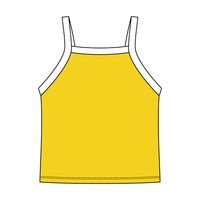 Square High Neck Rib Spaghetti Tank