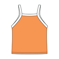 Square High Neck Rib Spaghetti Tank