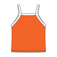 Square High Neck Rib Spaghetti Tank