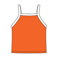Square High Neck Rib Spaghetti Tank