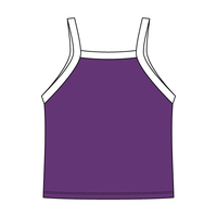 Square High Neck Rib Spaghetti Tank
