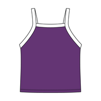 Square High Neck Rib Spaghetti Tank
