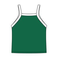 Square High Neck Rib Spaghetti Tank