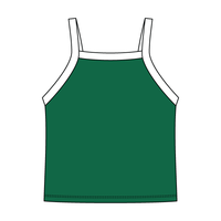 Square High Neck Rib Spaghetti Tank