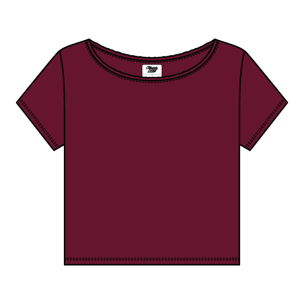 Women's Off-Shoulder T-Shirt - The Collegiate Lineup