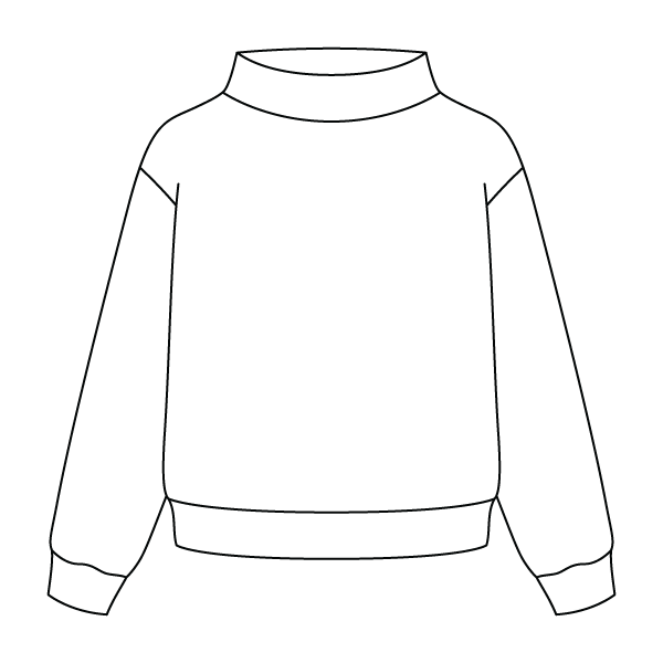 Heavyweight Fleece Wide Mock Neck Sweatshirt