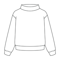 Heavyweight Fleece Wide Mock Neck Sweatshirt