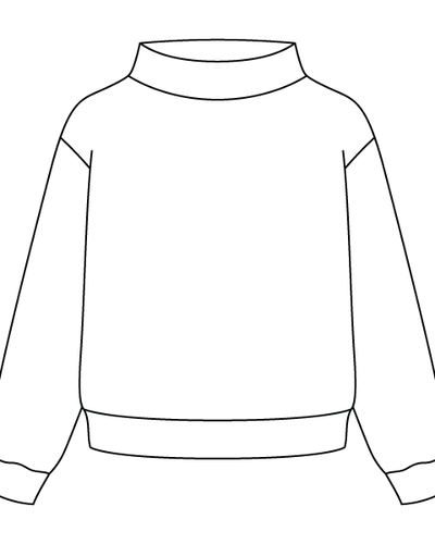 Heavyweight Fleece Wide Mock Neck Sweatshirt