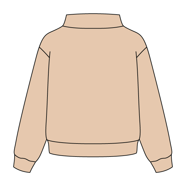 Heavyweight Fleece Wide Mock Neck Sweatshirt