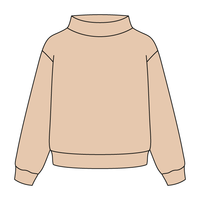 Heavyweight Fleece Wide Mock Neck Sweatshirt