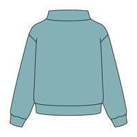 Heavyweight Fleece Wide Mock Neck Sweatshirt