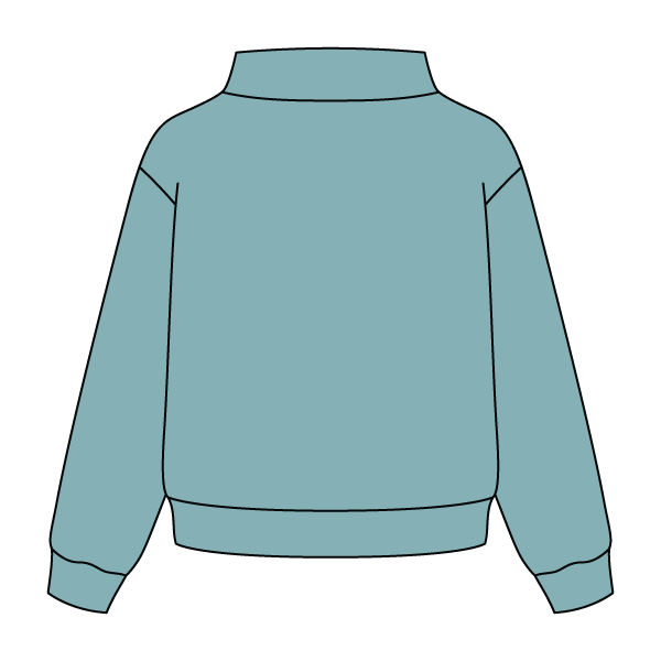 Heavyweight Fleece Wide Mock Neck Sweatshirt