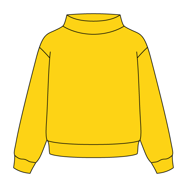 Heavyweight Fleece Wide Mock Neck Sweatshirt