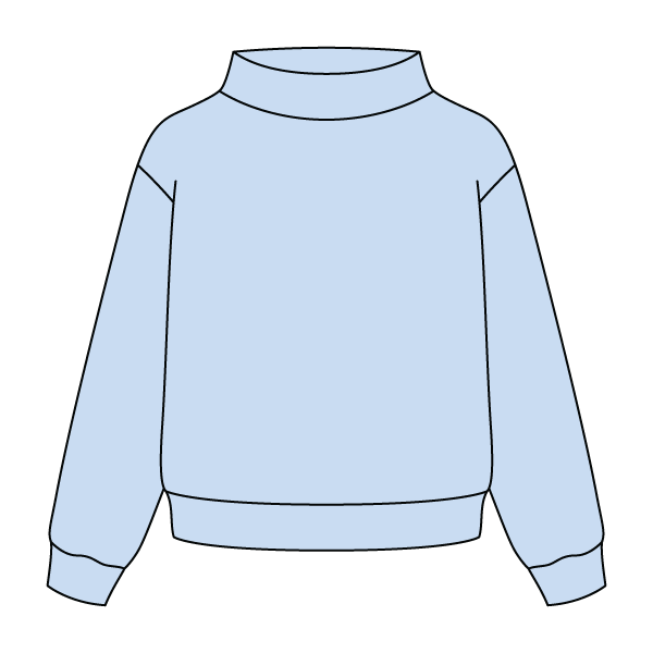 Heavyweight Fleece Wide Mock Neck Sweatshirt