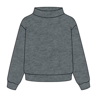 Heavyweight Fleece Wide Mock Neck Sweatshirt