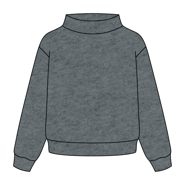 Heavyweight Fleece Wide Mock Neck Sweatshirt