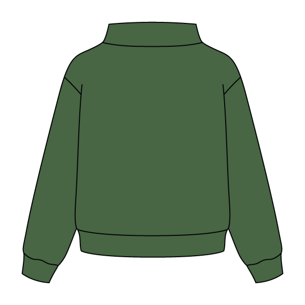 Heavyweight Fleece Wide Mock Neck Sweatshirt