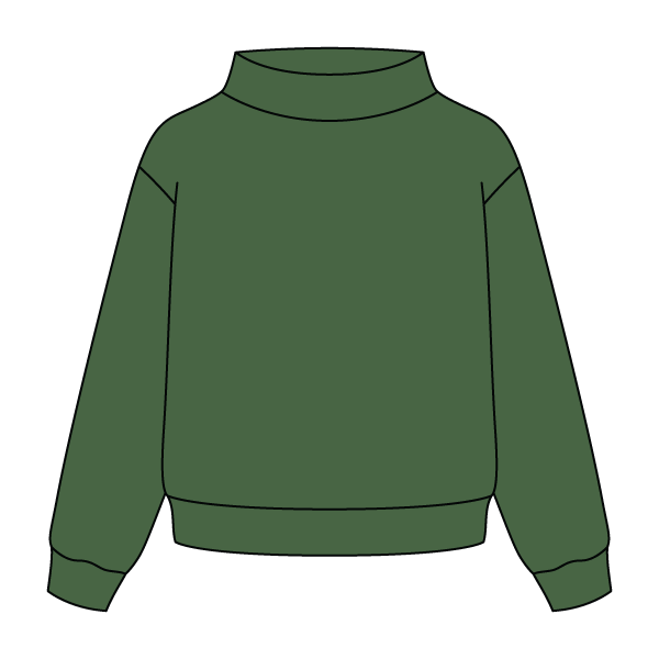 Heavyweight Fleece Wide Mock Neck Sweatshirt
