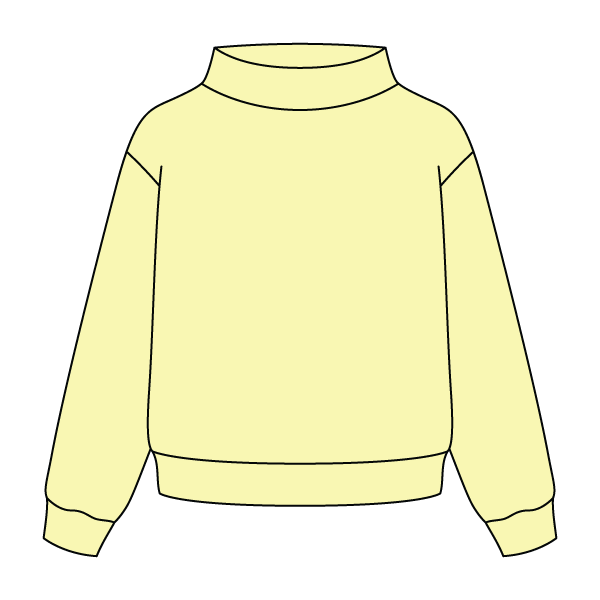 Heavyweight Fleece Wide Mock Neck Sweatshirt