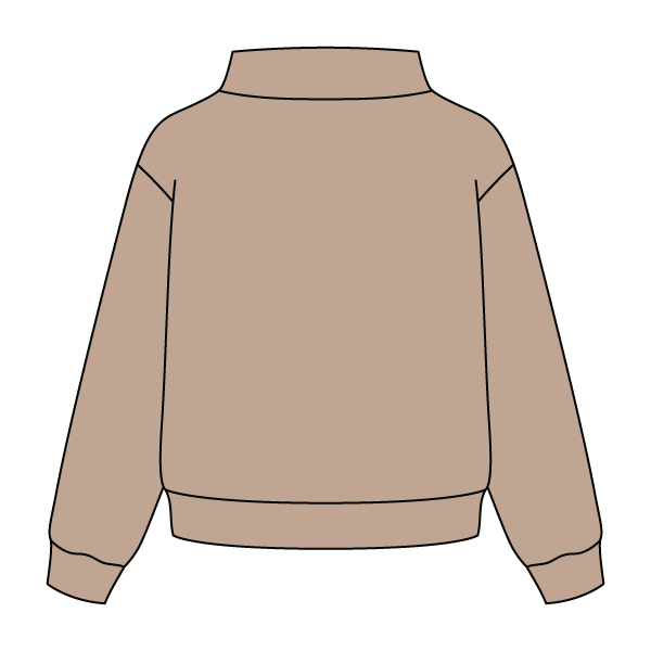 Heavyweight Fleece Wide Mock Neck Sweatshirt