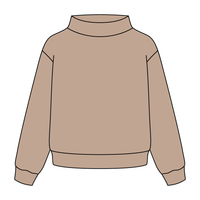 Heavyweight Fleece Wide Mock Neck Sweatshirt