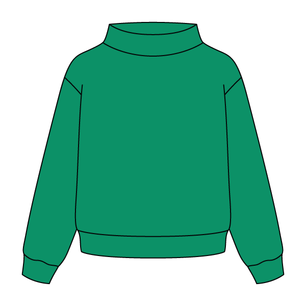 Heavyweight Fleece Wide Mock Neck Sweatshirt