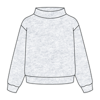 Heavyweight Fleece Wide Mock Neck Sweatshirt