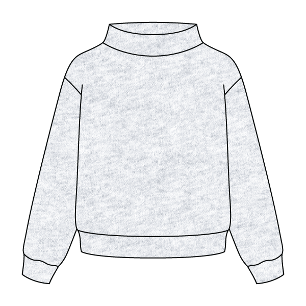 Heavyweight Fleece Wide Mock Neck Sweatshirt