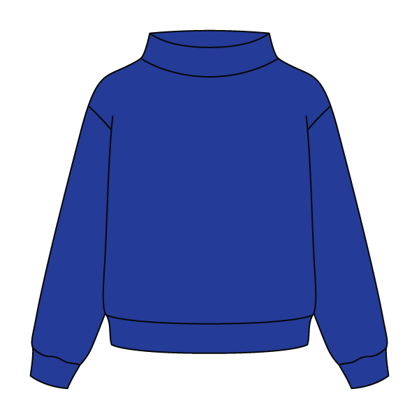 Heavyweight Fleece Wide Mock Neck Sweatshirt