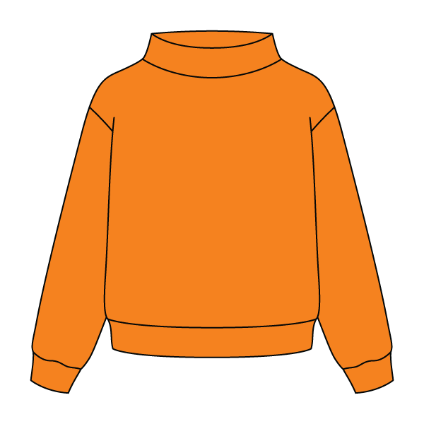 Heavyweight Fleece Wide Mock Neck Sweatshirt