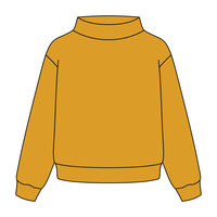 Heavyweight Fleece Wide Mock Neck Sweatshirt