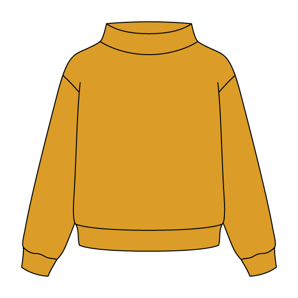 Heavyweight Fleece Wide Mock Neck Sweatshirt