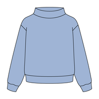Heavyweight Fleece Wide Mock Neck Sweatshirt