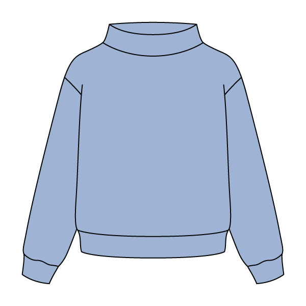 Heavyweight Fleece Wide Mock Neck Sweatshirt