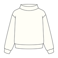 Heavyweight Fleece Wide Mock Neck Sweatshirt
