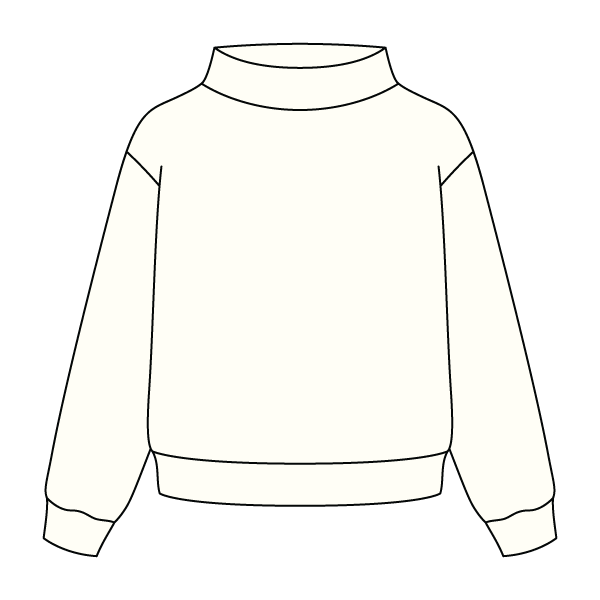 Heavyweight Fleece Wide Mock Neck Sweatshirt