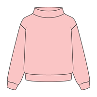 Heavyweight Fleece Wide Mock Neck Sweatshirt
