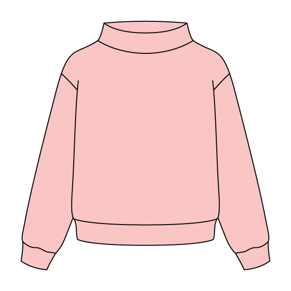 Heavyweight Fleece Wide Mock Neck Sweatshirt