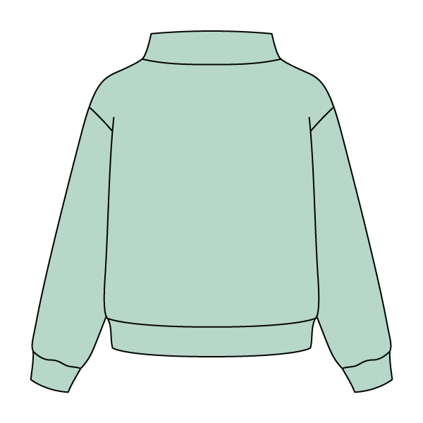 Heavyweight Fleece Wide Mock Neck Sweatshirt