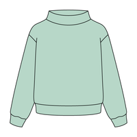 Heavyweight Fleece Wide Mock Neck Sweatshirt