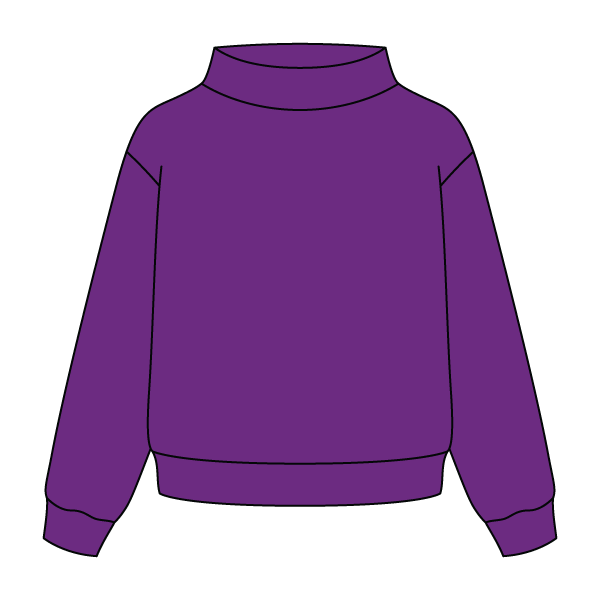 Heavyweight Fleece Wide Mock Neck Sweatshirt