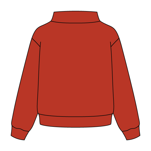 Heavyweight Fleece Wide Mock Neck Sweatshirt