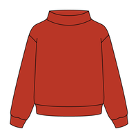 Heavyweight Fleece Wide Mock Neck Sweatshirt