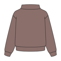 Heavyweight Fleece Wide Mock Neck Sweatshirt