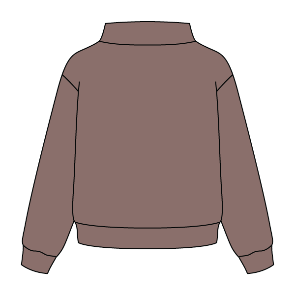 Heavyweight Fleece Wide Mock Neck Sweatshirt