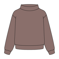 Heavyweight Fleece Wide Mock Neck Sweatshirt