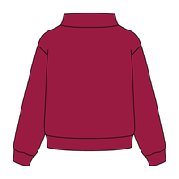 Heavyweight Fleece Wide Mock Neck Sweatshirt