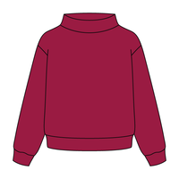 Heavyweight Fleece Wide Mock Neck Sweatshirt